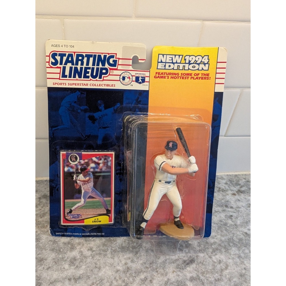 Starting‎ Lineup 1994 J.T. Snow California Angels Vtg Figure & Baseball Card